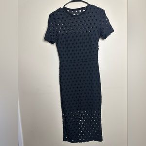 Circular hole Black Dress